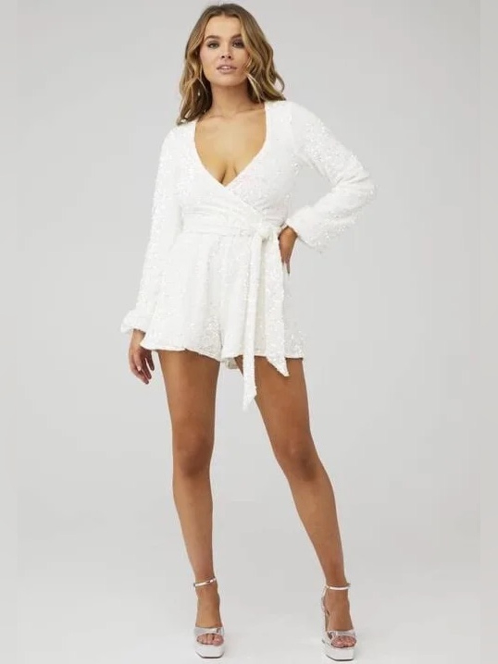 Show me your mumu love on the dance floor romper sequin